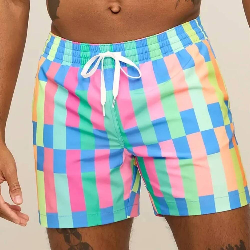 NEW CHUBBIES the technicolor stitches swim trunks in multi
